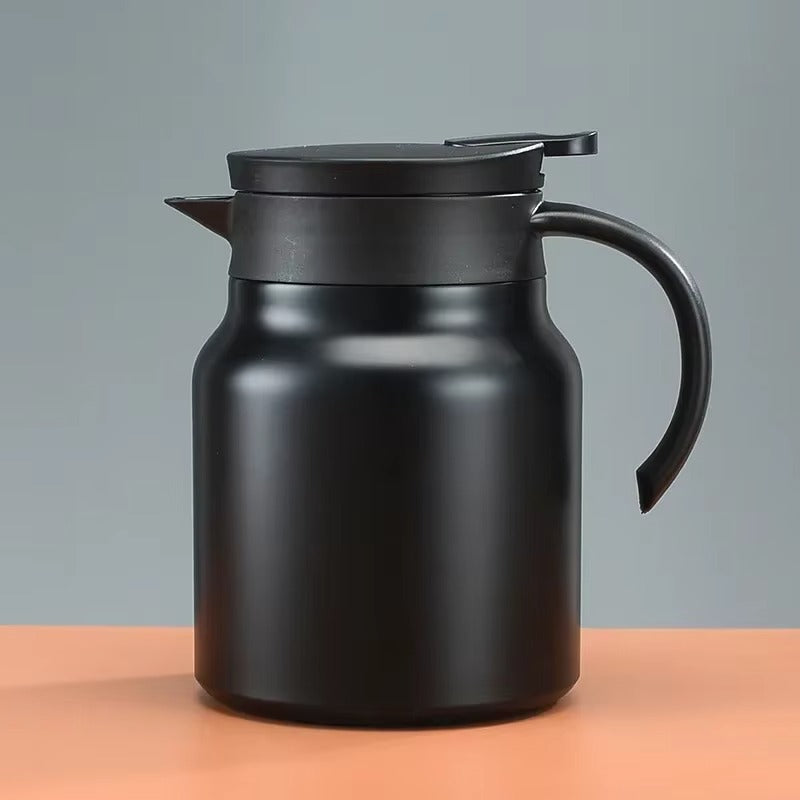 1000ml Insulated Thermal Coffee & Tea Pot with Infuser (Black)